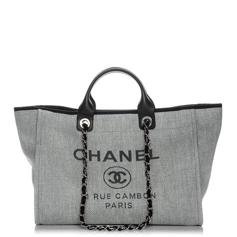 Chanel deauville canvas tote